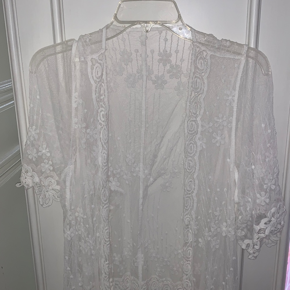 White kimono NWT bathing suit cover up